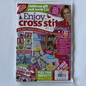 Enjoy Cross Stitch at Christmas Xmas Issue #1 2008 Magazine W/Gift Project NIP